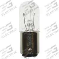 APPROVED VENDOR Incandescent Bulb: Incandescent, Double Contact Bayonet (BA15d), (T) Tubular, T6 (MPN C240-1). Key specifications — Light Color: White; Trade Number: C240-1; Voltage: 24V AC; Brand: APPROVED VENDOR; Bulb Shape: T6.