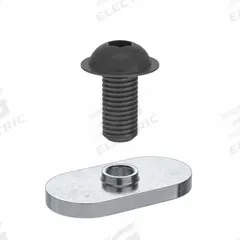 Bolt Assembly: M6 Size, 10 mm Thread Lg, Button Head Socket Cap, For 6.5 mm Slot Wd, Steel, 15 PK (MPN 75-3404-15). Key specifications — Fastener Type: T-Nut; Fastener Head Type: Button Head Socket Cap; Material: Steel; Finish: Zinc-Plated; T-Slot Fastener Type: Bolt Assembly; Threaded Hole Location: Single Center; Compatible Series: 80/20 25 Series; System of Measurement: Metric.