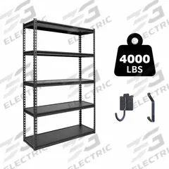 APPROVED VENDOR General Purpose Boltless Metal Shelving: Standalone, Heavy Duty, 36 in x 18 in, Open (MPN ATB-H36-18-72-5B). Key specifications — Finish: Powder Coated; Maximum Post Load Capacity: 4000 lb; Decking Material: Laminated Board; Color: Hammertone Finish; Beam Profile: Standard; Brand: APPROVED VENDOR; Duty Rating: Heavy Duty; Side Panel: Open.