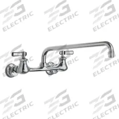 CHICAGO FAUCETS Straight Kitchen Faucet: 540, Cast Brass, Widespread, Wall, 2 Mounting Holes, Lever (MPN 540-LDL12ABCP). Key specifications — Series: 540; Brand: CHICAGO FAUCETS.