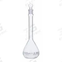 GLOBE SCIENTIFIC Volumetric Flask: 100 mL, Colorless, A, 0.08 mL, Includes Closure (MPN 8200100). Key specifications — Tolerance: 0.08 mL; Body Color: Colorless; Brand: GLOBE SCIENTIFIC; Compatible with Stopper Size: 13; USP Specification: Type I.