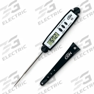 CDN Pocket Thermometer: Kitchen, LCD, 6 1/2 in Overall Lg, Metal Detectable - Digital Thermometers for Food