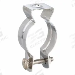 Conduit & Cable Hanger - Screw-On: 1 1/2 in Trade Size, Stainless Steel, S21500MH00. Key specifications — Compatible Conduit Trade Size: 1-1/2 in; Compatible Conduit Type: EMT; ENT; Compatible Nominal Conduit/Pipe Size: 1-1/2 in; Compatible Pipe Size: 1-1/2 in; Finish: Polished; Indoor/Outdoor Usage: Indoor/Outdoor; Material: Stainless Steel.