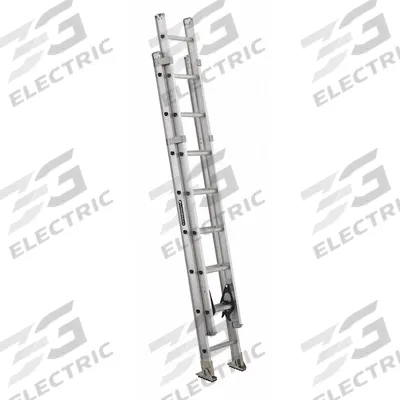 LOUISVILLE LADDER Extension Ladder: 16 ft Ladder Size, Aluminum, 375 lb Load Capacity - Lightweight Aluminum Extension Ladders