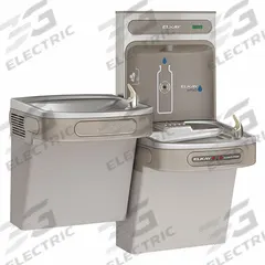ELKAY Bi-Level Drinking Fountain with Bottle Filler: On-Wall, 8 gph @ 50°F, Touchless Sensor, Gray (MPN EZOTL8WSLK). Key specifications — Brand: ELKAY; Housing Material: Vinyl Clad Steel; Housing Finish: Granite; Chilling Capacity: 8 gph @ 50°F; Housing Color: Gray.