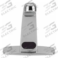 ZURN Sensor Faucet: AquaSense®, Cast Brass/Plastic, Chrome Finish, Centerset, Battery, Aerated, NPT (MPN Z6913-XL-CP4-TMV-1). Key specifications — Brand: ZURN; Includes: 4 in Cover Plate; Series: AquaSense®.