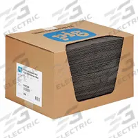 PIG Sorbent Pad: 28 3/16 oz Volume Absorbed Per Pad, 20 in x 15 in Pad Size (L x W), Gray, 100 PK (MPN MAT240). Key specifications — Brand: PIG; Perforated: Perforated; Material: Polypropylene.