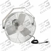 HESSAIRE Mounted Fan: 18 in Blade Dia, 115/230V AC, 1/4 hp Motor HP, Ceiling/Wall Mount, Bracket (MPN 18B4SSV). Key specifications — Brand: HESSAIRE; Voltage: 115/230V AC; Number of Speeds: Variable; Fan Mounting Location: Ceiling; Oscillation: Non-Oscillating; Mounting Type: Bracket.