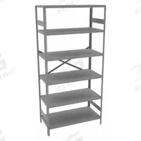TENNSCO Metal Shelving: Standalone, Light-Duty, 36 in x 18 in, 72 in Overall Ht, 6 Shelves (MPN ESP-6-1836). Key specifications — Frame Material: Steel; Shelving Material: Steel; Assembled: Unassembled; Color: Medium Gray; Brand: TENNSCO.