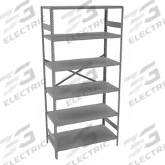 TENNSCO Metal Shelving: Standalone, Light-Duty, 36 in x 18 in, 72 in Overall Ht, 6 Shelves (MPN ESP-6-1836). Key specifications — Frame Material: Steel; Shelving Material: Steel; Assembled: Unassembled; Color: Medium Gray; Brand: TENNSCO.