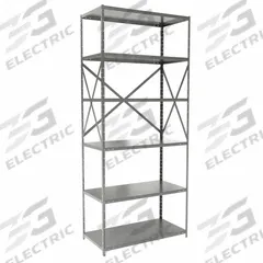 HALLOWELL Metal Shelving: Standalone, Medium-Duty, 36 in x 18 in, 84 in Overall Ht, 6 Shelves (MPN F5511-18HG). Key specifications — Frame Material: Steel; Shelving Material: Steel; Assembled: Unassembled; Color: Gray; Brand: HALLOWELL.