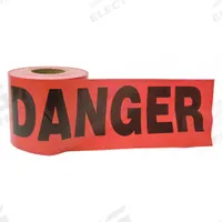 APPROVED VENDOR Barricade Tape: 300 ft Lg, 3 in Wd, Danger Legend, Polyethylene, Red Color (MPN 16103). Key specifications — Tape Message: Danger; Message Color: Black; Brand: APPROVED VENDOR.