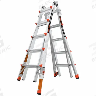 LITTLE GIANT Combination Ladder: 6 Configurations, Aluminum, 300 lb Load Capacity - All Configuration Multifunction Ladders