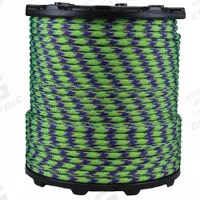 MARDI GRAS Rigging and Climbing Rope: Double Braid, 15/32 in Dia, 600 lb Working Load Limit, Green (MPN AG24SP118-600PGG). Key specifications — Brand: MARDI GRAS; Rope Type: Dynamic; Third Color: Purple.