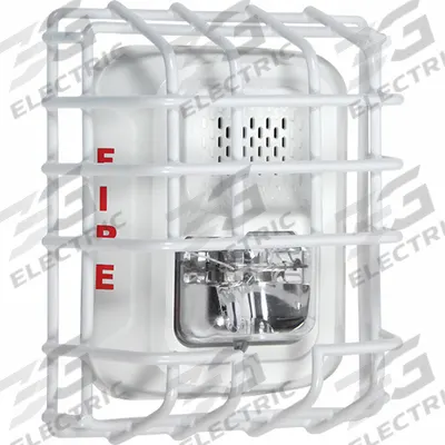 SAFETY TECHNOLOGY INTERNATIONAL L Series Wire Cage: Steel, 2 1/2 in Overall Dp - Guards for Alarms & Wall Fixtures