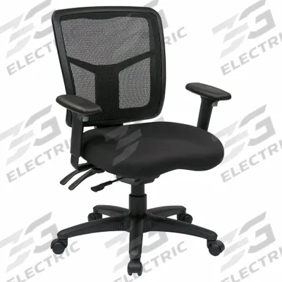 OFFICE STAR Office Chair: Pro-Line II, Ht/Left/Right Slide, Black - Adjustable-Arm Office Chairs
