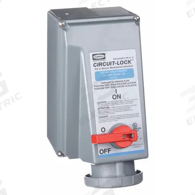 HUBBELL Mechanical Interlock: 240V AC, Three Phase, 100 A, 3 Pole - Watertight Interlocks