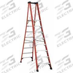 LOUISVILLE LADDER Platform Stepladder: 8 ft Ladder Size, Fiberglass, 375 lb Load Capacity, 49 lb Wt (MPN FXP1808HD). Key specifications — Brand: LOUISVILLE LADDER; Included Features: Impact-Resistant Bracing.