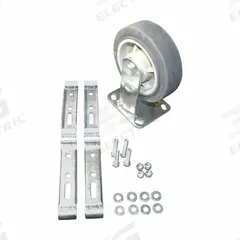 FLEXPIPE Caster Kit: Caster Kit, Silver/Gray, 500 lb Load Capacity - Max, Rubber, Rigid, 1 Casters (MPN W-6PF-KIT). Key specifications — Product Type: Caster Kit; Color: Silver; Gray; Brand: FLEXPIPE; Caster Type: Rigid; Component Type: Caster Kit.