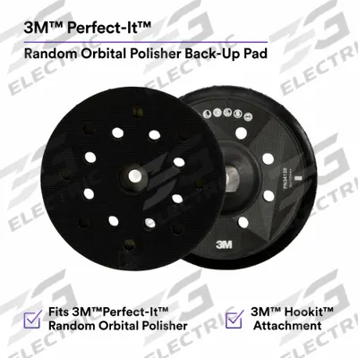 PERFECT-IT Random Orbital: Pad, Unthreaded Center Hole, Hook-and-Loop, Plastic - Vehicle Backing Pad Plates