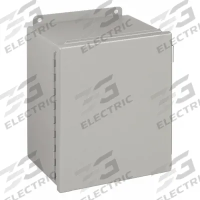 WIEGMANN Enclosure: Steel, 12 in x 10 in x 5 in, NEMA 12/13, Solid Cover - Steel Dust-Tight Enclosures