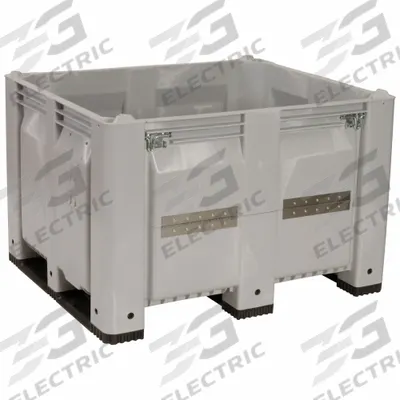DECADE PRODUCTS Bulk Container: 25.4 cu ft, 48 in x 40 in x 31 in, Lid Not Included - Non-Collapsible Plastic Bulk Containers