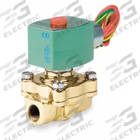 REDHAT Solenoid Valve: 2-Way, Normally Closed, 3/4 in Pipe Size, 110V AC/120V AC, High Temp (MPN 8222G095). Key specifications — Coil Enclosure: Watertight; Pipe Size: 3/4 in; Voltage: 120V AC; Brand: REDHAT.