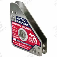 MAG-MATE Magnetic Welding Square: 45°_90°, 75 lb Max Pull, 5/16 in Center Hole Dia, Steel (MPN WS400AX3). Key specifications — Brand: MAG-MATE; Manufacturer Part Number: WS400AX3.