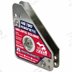 MAG-MATE Magnetic Welding Square: 45°_90°, 75 lb Max Pull, 5/16 in Center Hole Dia, Steel (MPN WS400AX3). Key specifications — Brand: MAG-MATE; Manufacturer Part Number: WS400AX3.