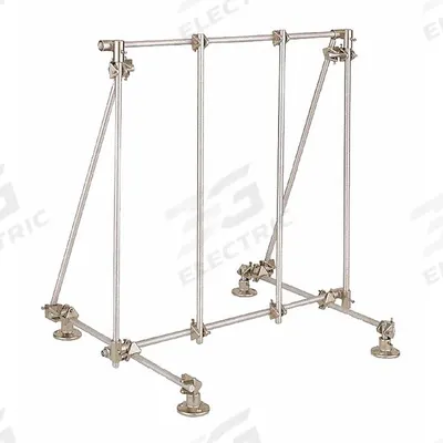 OHAUS Steel Lab Frame: Stainless Steel, 1 in Rod Dia, 18 in Overall Lg - Lab Frames