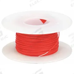 OK INDUSTRIES Spooled Wrapping Wire: 100 ft Overall Lg, 28 AWG Conductor Size, Red (MPN KSW28R-0100). Key specifications — Manufacturer Part Number: KSW28R-0100; Brand: OK INDUSTRIES; Conductor Insulation Material: PVDF; Standards: UL 1422; Series: Kynar®; Wire Type (Not for Merchandising): KSW Jacket for Easier Stripping.