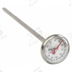 APPROVED VENDOR Dial Pocket Thermometer: -40°F to 160°F, +/- 2°F, 5 in Stem Lg, Fahrenheit (MPN 23NU23). Key specifications — attr1280785: Fahrenheit; attr1275298: +/- 2°F; attr1275296: APPROVED VENDOR.