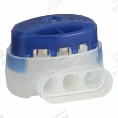 3M Insulation Displacement Connector: 3 Ports, Blue, 22 AWG – 14 AWG Run Size Range, 600 V (MPN 314-BIN). Key specifications — attr1308123: 3M; attr1351571: Yes.