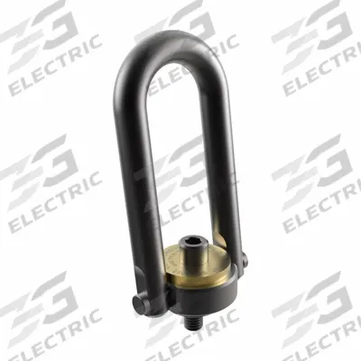JERGENS Hoist Ring: Pivot/Swivel, Black Oxide-Coated Steel, M20-2.50, Max. 6,615 lb - Pivot & Rotate Hoist Rings