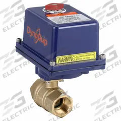 DYNAQUIP CONTROLS Electrically Actuated Two-Way Ball Valve: 1 in, Brass, 120V AC, FNPT x FNPT (MPN 189025B.1). Key specifications — Included Mounting: ISO 5211 Actuator Mounting Pad; Brand: DYNAQUIP CONTROLS; Stem Material: Nickel-Plated Brass; Actuator Features: Position Indicator.