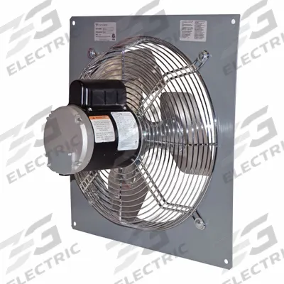 CANARM Exhaust Fan: Direct Drive, 24 in Blade, 1/3 hp, 5,500 cfm, 115V AC, 1 ph - Standard Direct-Drive Panel Exhaust Fans