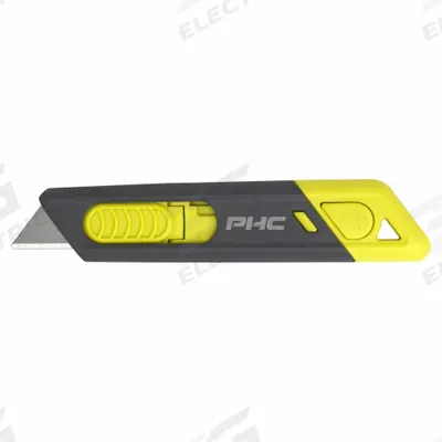 PACIFIC HANDY CUTTER, INC Safety Knife: 6 in Overall Lg, Textured, 1 1/4 in Overall Wd - Automatic Retracting Utility Knives