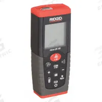 RIDGID Laser Distance Meter: Area Measurement/Indirect Measurement/Volume Measurement, Inch/Metric (MPN 36158). Key specifications — attr938983: Meters; attr938974: Area Measurement; attr934751: RIDGID; attr938968: ± 0.0625 in; attr938977: Red.