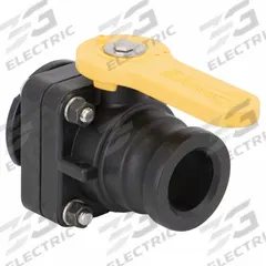 BANJO Manual Two-Way Ball Valve: 2 in, Polypropylene, Straight, Flange x Flange, Two-Piece, Lever (MPN VSF200CF). Key specifications — Brand: BANJO; Handle: Lever.