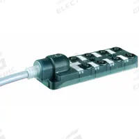 MURRELEKTRONIK M12 distribution block: EXACT12, 8 Ports, 4 Pole M12 Female, 10 m Cable Lg (MPN 8000-88411-3621000). Key specifications — IP Rating: IP65; Features: Plastic Housings.