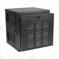 EATON TRIPP LITE Small Rack Enclosure: 12 Rack Units, NEMA 12, 230 V AC, Black Powder-Coated, Steel (MPN SRWX12USNEMA). Key specifications — Brand: EATON TRIPP LITE; Includes: (20) M6 Washers; Material: Steel; Fan Input Voltage: 230 V AC; Fan Style: (4) High-Performance Intake Fans.