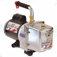 JB INDUSTRIES Vacuum Pump: 6 cfm, 25 micron Ultimate Vacuum, 240V AC, A2L Compatible, Male, Flare (MPN DV-6E-250). Key specifications — Plug Configuration: 6-15P; Brand: JB INDUSTRIES; Number of Stages: Two-Stage; Product Type: Vacuum Pump.