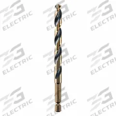 DEWALT Hex Shank Drill Bit: 21/64", 135° Split Point, Black & Gold HSS, Impact Rated (MPN DWA5021). Key specifications — attr1234973: Impact Rated; attr1234966: DEWALT; attr1234978: 0.3281.