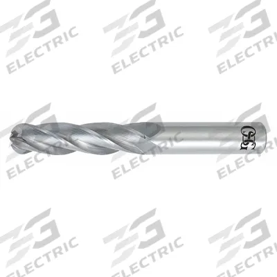 OSG Ball End Mill: Carbide, 4 Flute, 3 mm Mill Dia, 19 mm LOC, 57 mm OAL (MPN 464-1181-BN) - General Purpose Carbide Ball End Mills