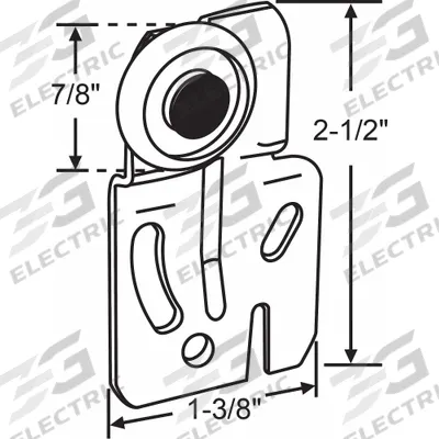 Grainger Hanger: 2 1/2 in Lg, 1 3/8 in Wd, 150 lb Max Wt - Hanging Door Rollers