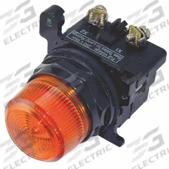 EATON Pilot Light: 30 mm Panel Mounting Size, Amber, LED, 120 V AC Max Volt Rating (Supply) (MPN E34FB197LAP2A). Key specifications — Series: E34; Brand: EATON; Includes Push-To-Test: No Push-To-Test Included.