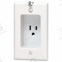 LEVITON Receptacle: Single, 5-15, White, 125V AC, 15 A, 2 Pole / 3 Wire (MPN 688-W)