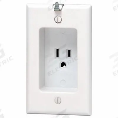 LEVITON Receptacle: Single, 5-15, White, 125V AC, 15 A, 2 Pole / 3 Wire (MPN 688-W) - General Purpose Receptacles