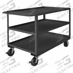 APPROVED VENDOR Utility Cart: 3,000 lb, 48 in L x 30 in W Shelf, 3 Shelves, Gray, Flat (MPN RSC-3048-3-3K-6PHSB-95). Key specifications — Caster/Wheel Configuration: (2) Swivel; Brand: APPROVED VENDOR; Caster Wheel/Tread Material: Phenolic.