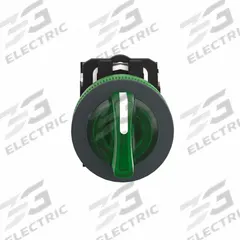 SCHNEIDER Selector Switch: 30 mm Panel Mounting Size, 3 Positions, Short Lever, 1NO/1NC (MPN XB5FK133M5). Key specifications — AC Contact Rating: 1.2 A @ 600 V; Action: Maintained/Maintained/Maintained; Cam: No Cam Included; DC Contact Rating: 0.1 A @ 600 V; Hazardous Location Specification: Not Rated; Operator Head Material: Plastic; Operator Head Type: Short-Handled Knob; Operator Illumination: Illuminated.